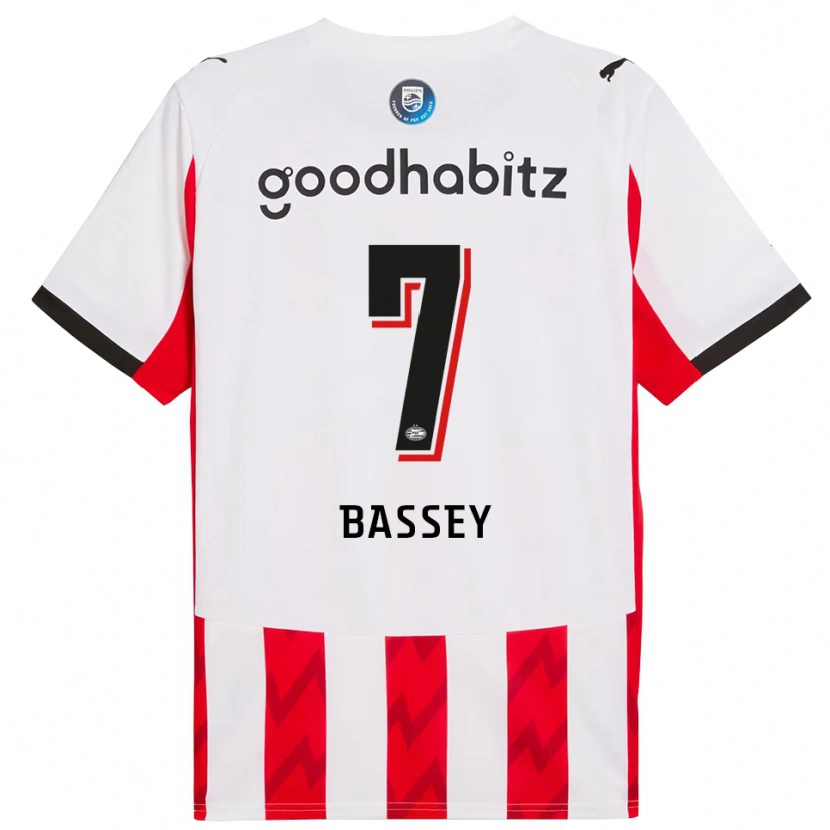 Danxen Bambino Maglia Essien Bassey #7 Rosso Bianco Kit Gara Home 2025/26 Maglietta