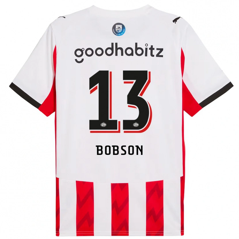 Danxen Bambino Maglia Ersien Bobson #13 Rosso Bianco Kit Gara Home 2025/26 Maglietta