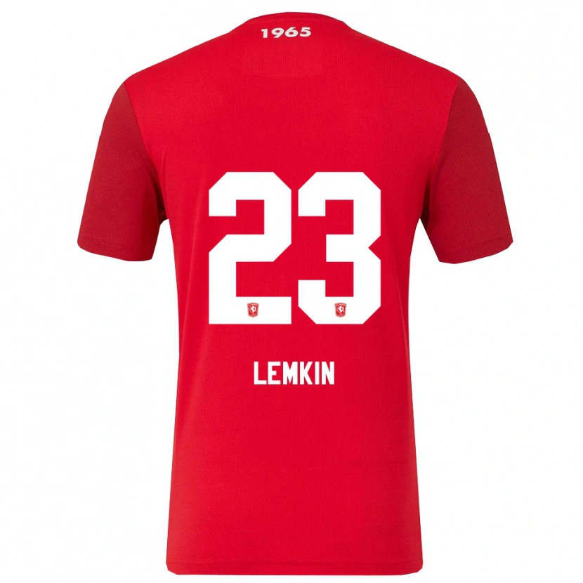 Danxen Bambino Maglia Stav Lemkin #23 Rosso Bianco Kit Gara Home 2025/26 Maglietta