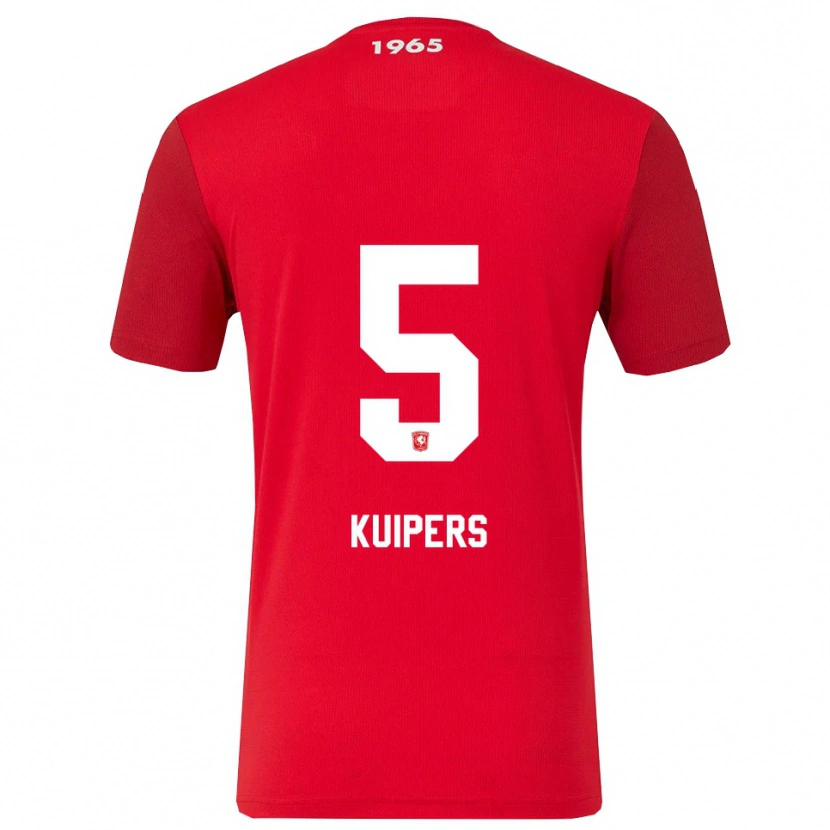 Danxen Bambino Maglia Bas Kuipers #5 Rosso Bianco Kit Gara Home 2025/26 Maglietta