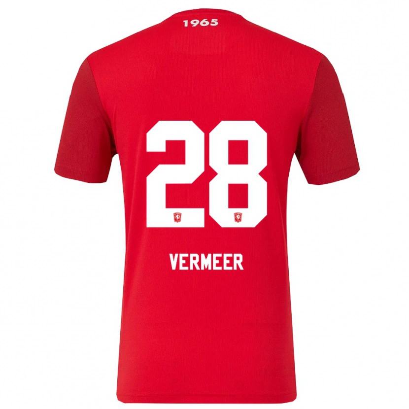Danxen Bambino Maglia Sofie Rianne Vermeer #28 Rosso Bianco Kit Gara Home 2025/26 Maglietta