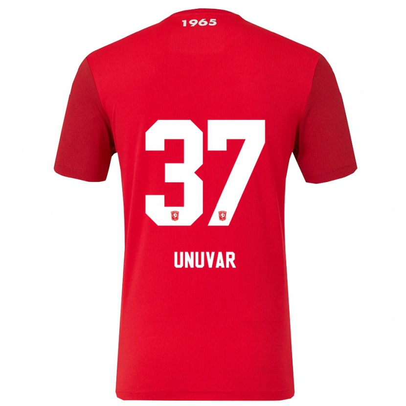 Danxen Bambino Maglia Naci Ünüvar #37 Rosso Bianco Kit Gara Home 2025/26 Maglietta
