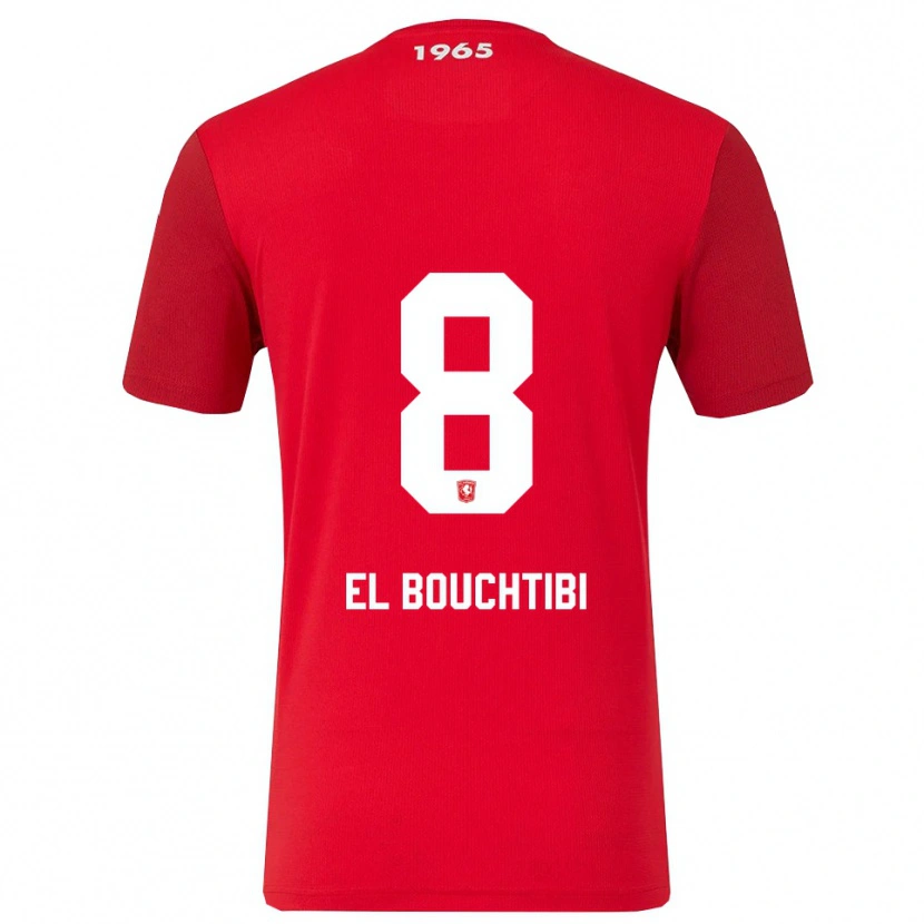 Danxen Bambino Maglia Ilias El Bouchibti #8 Rosso Bianco Kit Gara Home 2025/26 Maglietta