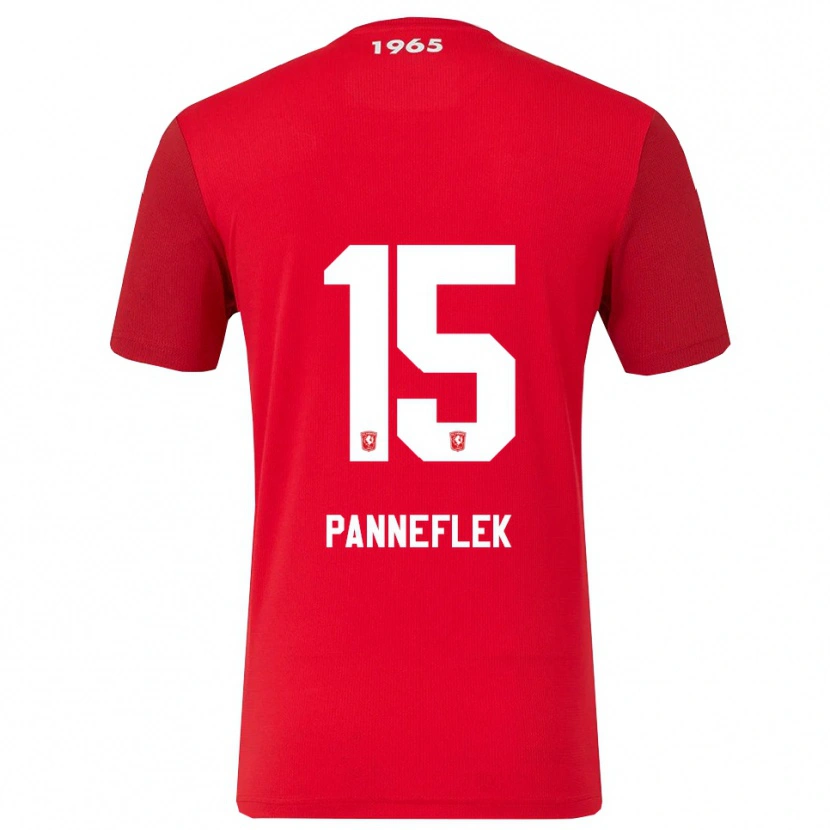 Danxen Bambino Maglia Owen Panneflek #15 Rosso Bianco Kit Gara Home 2025/26 Maglietta