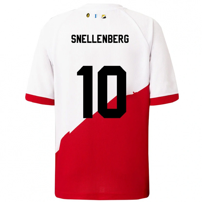 Danxen Bambino Maglia Maxime Snellenberg #10 Bianco Rosso Kit Gara Home 2025/26 Maglietta