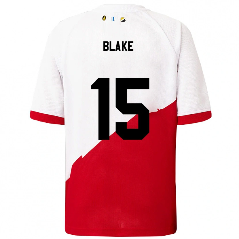 Danxen Bambino Maglia Adrian Blake #15 Bianco Rosso Kit Gara Home 2025/26 Maglietta