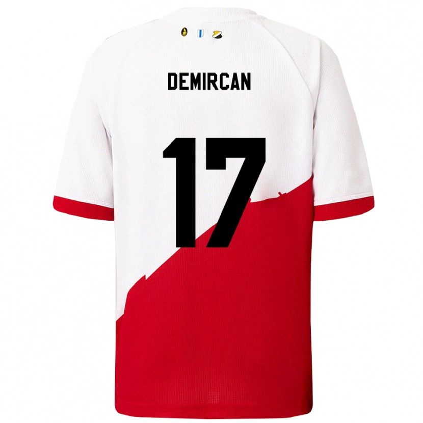 Danxen Bambino Maglia Emirhan Demircan #17 Bianco Rosso Kit Gara Home 2025/26 Maglietta