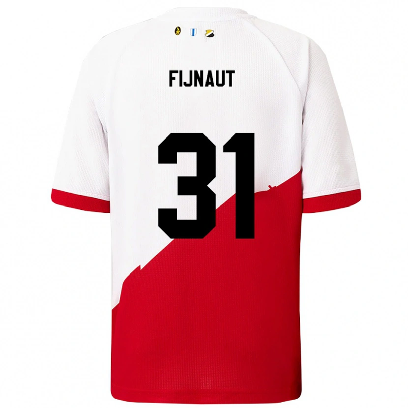 Danxen Bambino Maglia Lucas Fijnaut #31 Bianco Rosso Kit Gara Home 2025/26 Maglietta