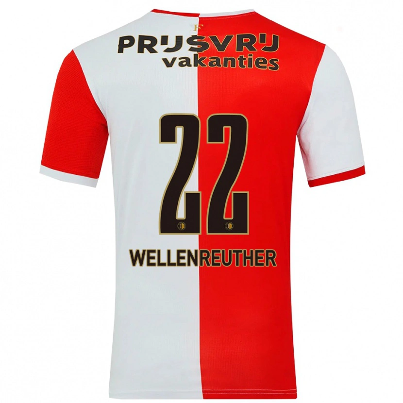 Danxen Bambino Maglia Timon Wellenreuther #22 Rosso Bianco Kit Gara Home 2025/26 Maglietta