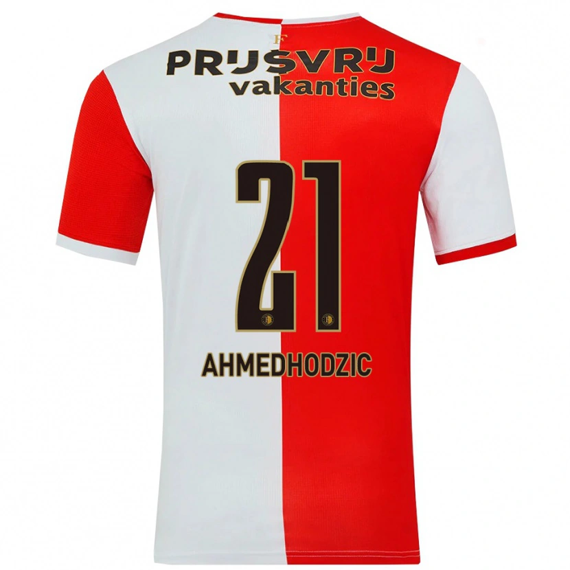 Danxen Bambino Maglia Anel Ahmedhodzic #21 Rosso Bianco Kit Gara Home 2025/26 Maglietta