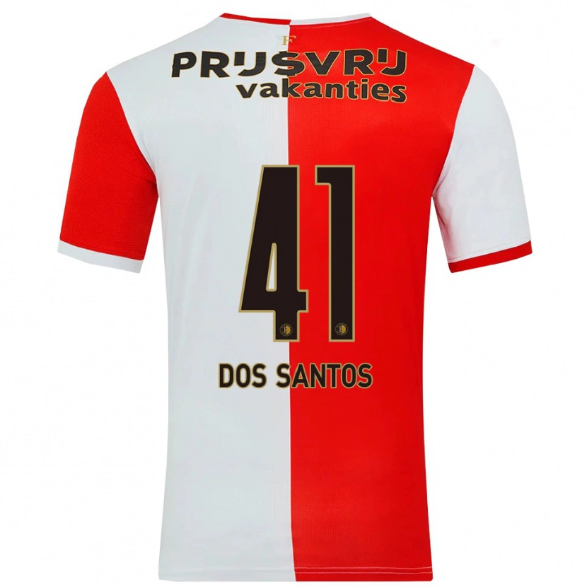 Danxen Bambino Maglia Giuliany Ben-David Dos Santos #41 Rosso Bianco Kit Gara Home 2025/26 Maglietta