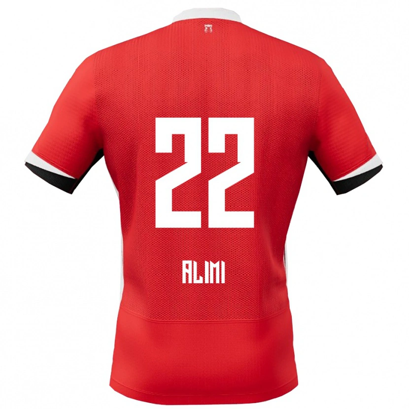Danxen Bambino Maglia Fadil Alimi #22 Rosso Bianco Kit Gara Home 2025/26 Maglietta