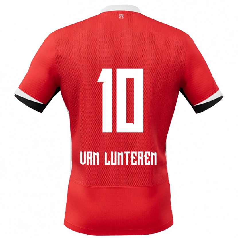 Danxen Bambino Maglia Desiree Van Lunteren #10 Rosso Bianco Kit Gara Home 2025/26 Maglietta