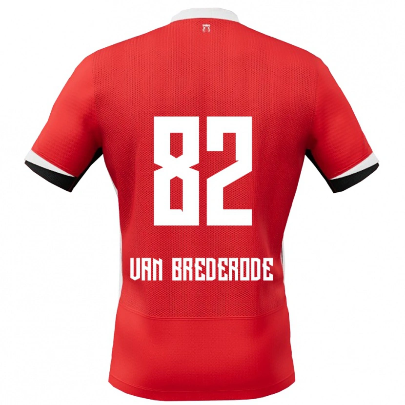 Danxen Bambino Maglia Myron Van Brederode #82 Rosso Bianco Kit Gara Home 2025/26 Maglietta