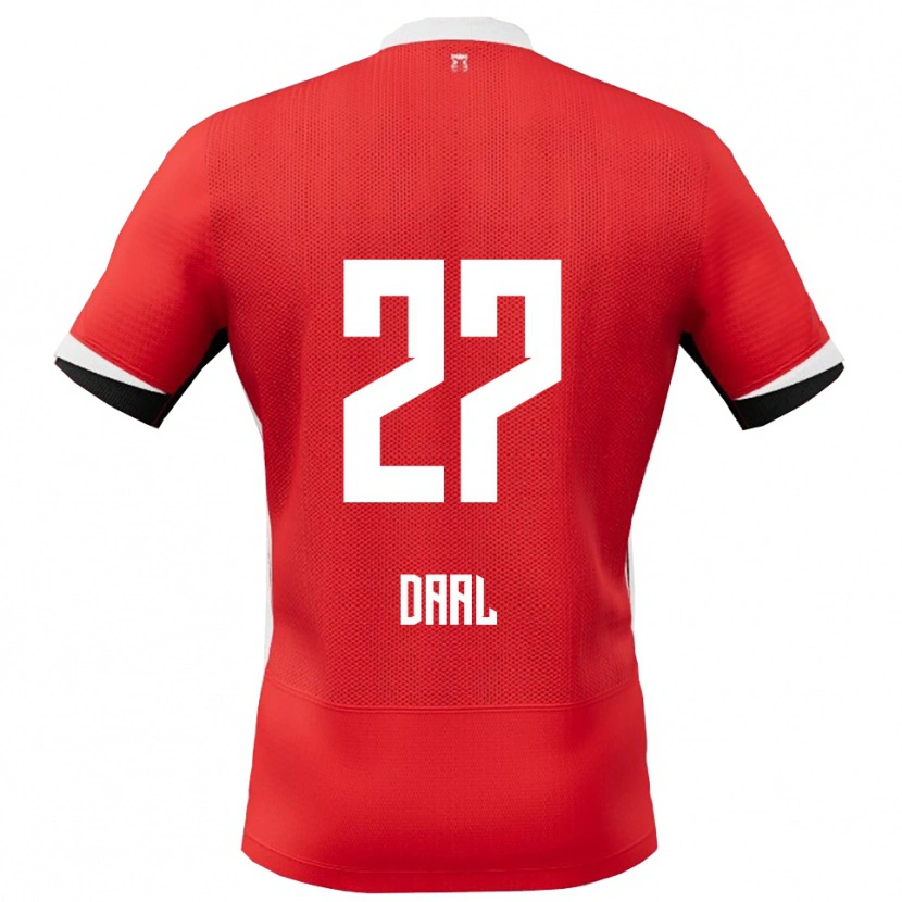 Danxen Bambino Maglia Ro-Zangelo Daal #27 Rosso Bianco Kit Gara Home 2025/26 Maglietta