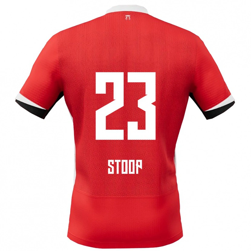 Danxen Bambino Maglia Maudy Stoop #23 Rosso Bianco Kit Gara Home 2025/26 Maglietta
