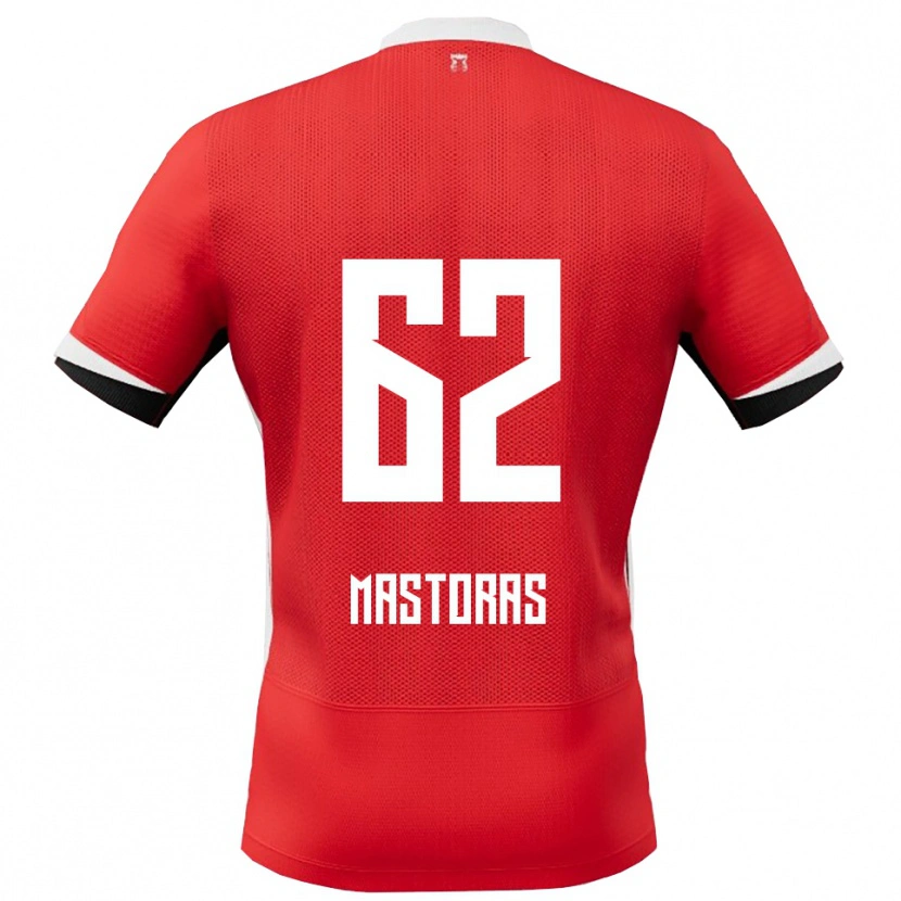 Danxen Bambino Maglia Enoch Mastoras #62 Rosso Bianco Kit Gara Home 2025/26 Maglietta
