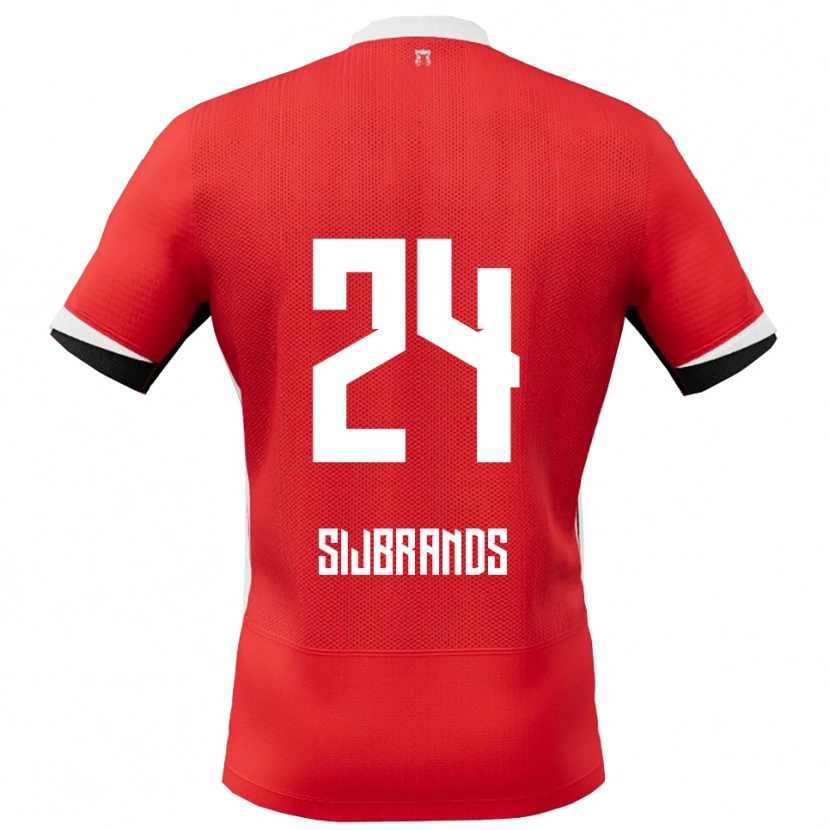 Danxen Bambino Maglia Julian Sijbrands #24 Rosso Bianco Kit Gara Home 2025/26 Maglietta