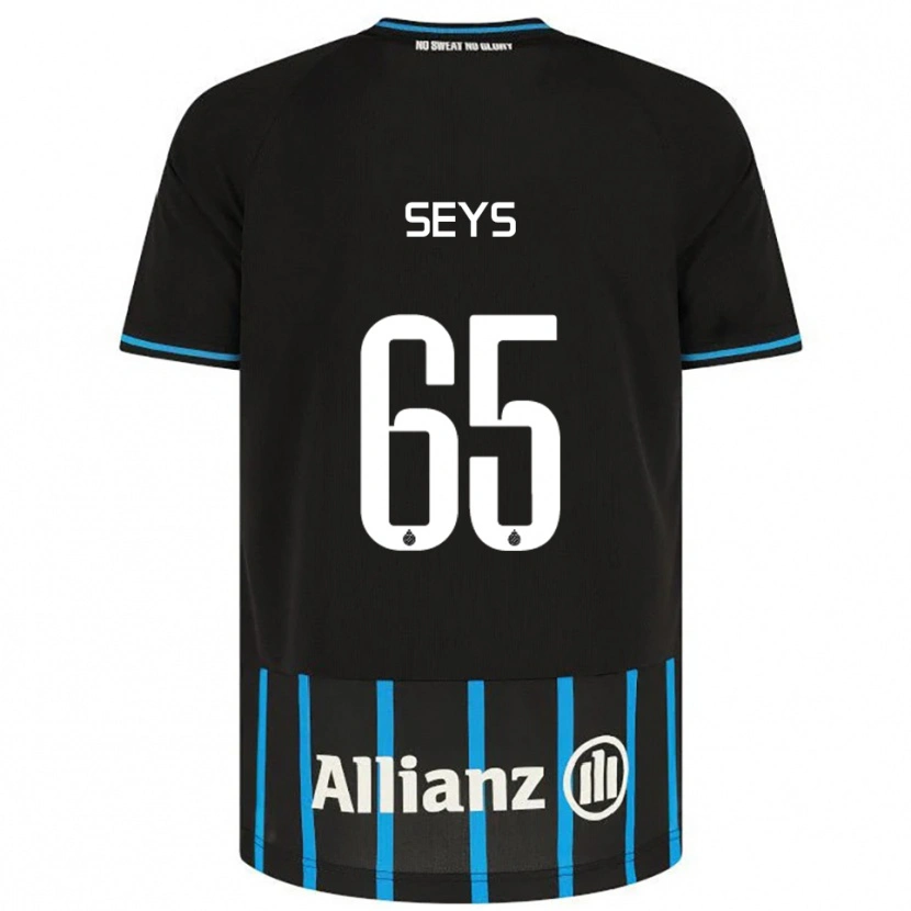 Danxen Bambino Maglia Joaquin Seys #65 Nero Blu Kit Gara Home 2025/26 Maglietta