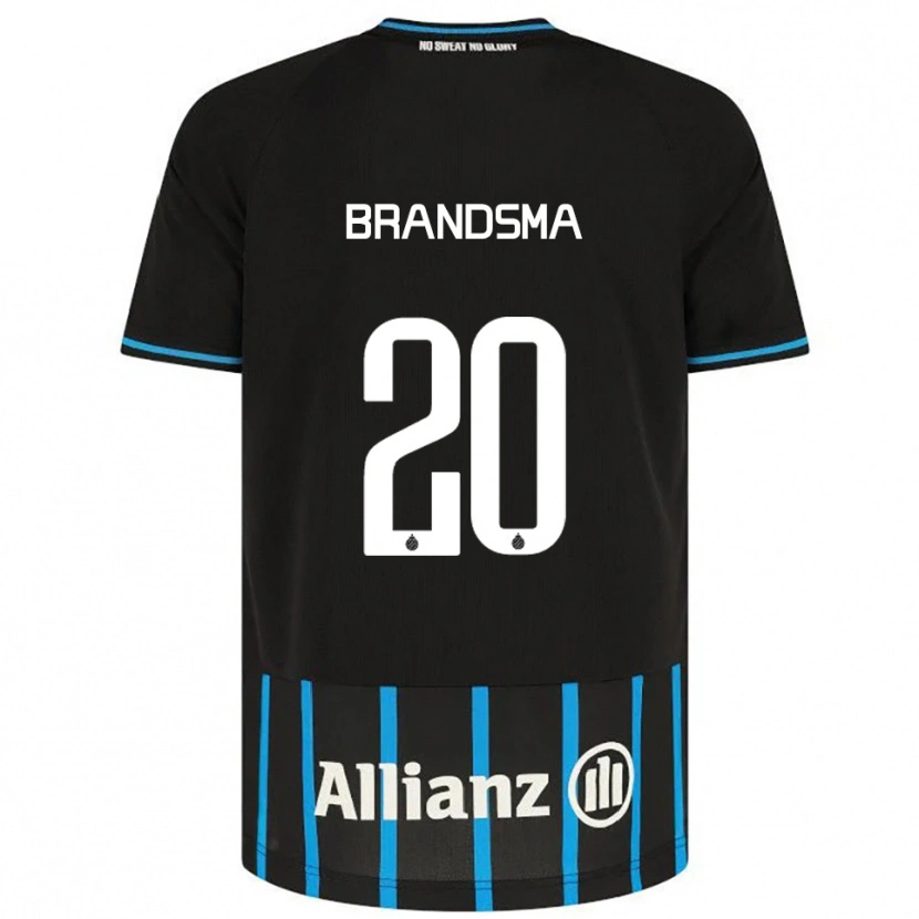 Danxen Bambino Maglia Ilke Brandsma #20 Nero Blu Kit Gara Home 2025/26 Maglietta