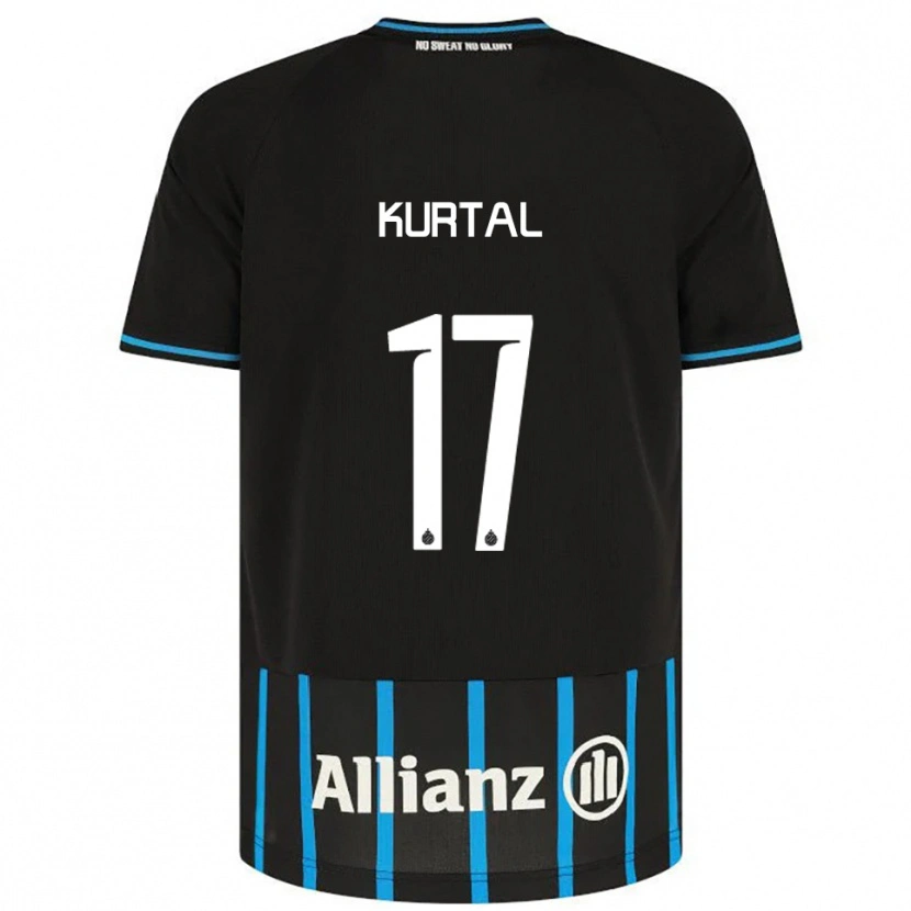 Danxen Bambino Maglia Utku Kurtal #17 Nero Blu Kit Gara Home 2025/26 Maglietta
