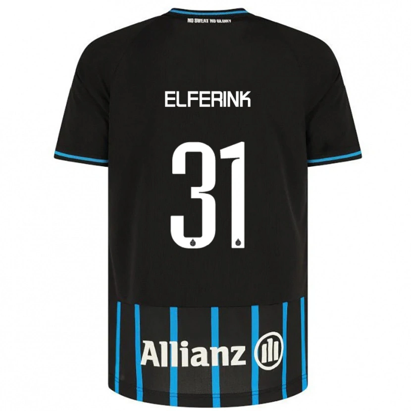 Danxen Bambino Maglia Marie Elferink #31 Nero Blu Kit Gara Home 2025/26 Maglietta
