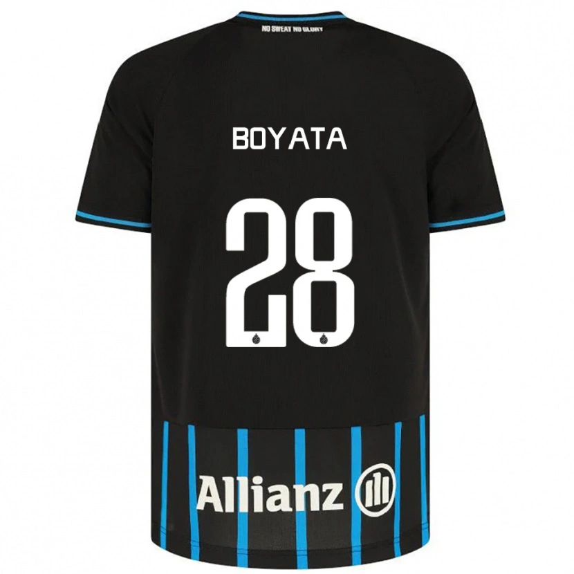 Danxen Bambino Maglia Dedryck Boyata #28 Nero Blu Kit Gara Home 2025/26 Maglietta