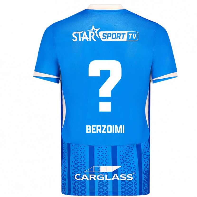 Danxen Bambino Maglia Mohamed Berzoimi #0 Blu Bianco Kit Gara Home 2025/26 Maglietta