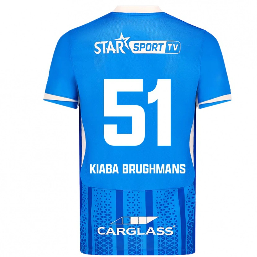 Danxen Bambino Maglia Lucca Brughmans #51 Blu Bianco Kit Gara Home 2025/26 Maglietta