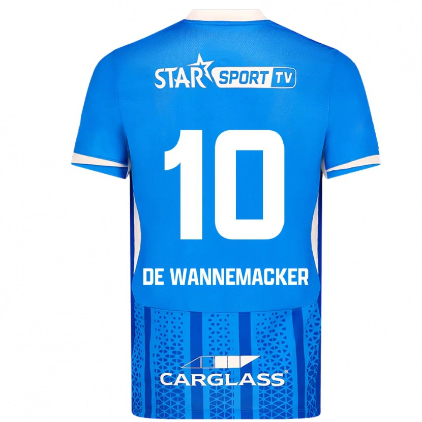 Danxen Bambino Maglia August De Wannemacker #10 Blu Bianco Kit Gara Home 2025/26 Maglietta