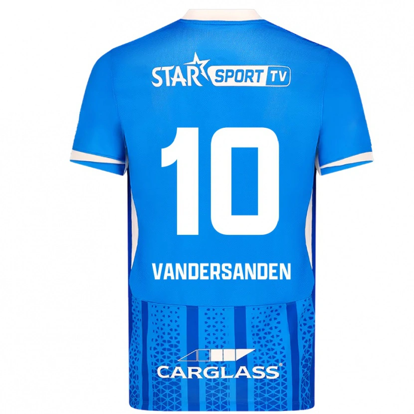 Danxen Bambino Maglia Sien Vandersanden #10 Blu Bianco Kit Gara Home 2025/26 Maglietta