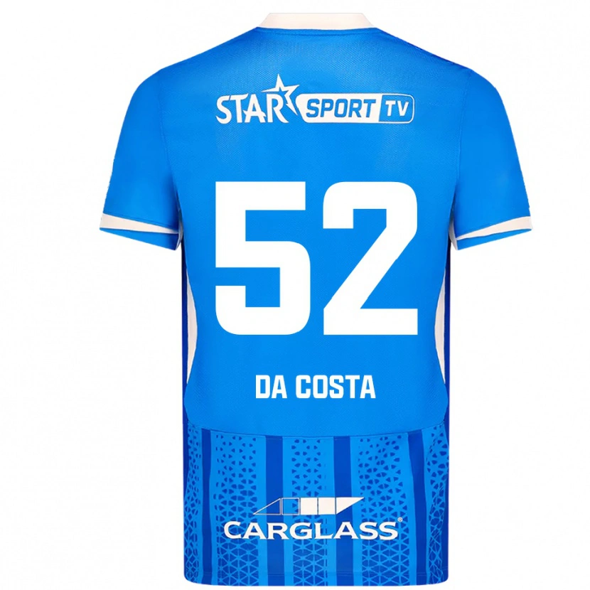 Danxen Bambino Maglia Wilson Da Costa #52 Blu Bianco Kit Gara Home 2025/26 Maglietta