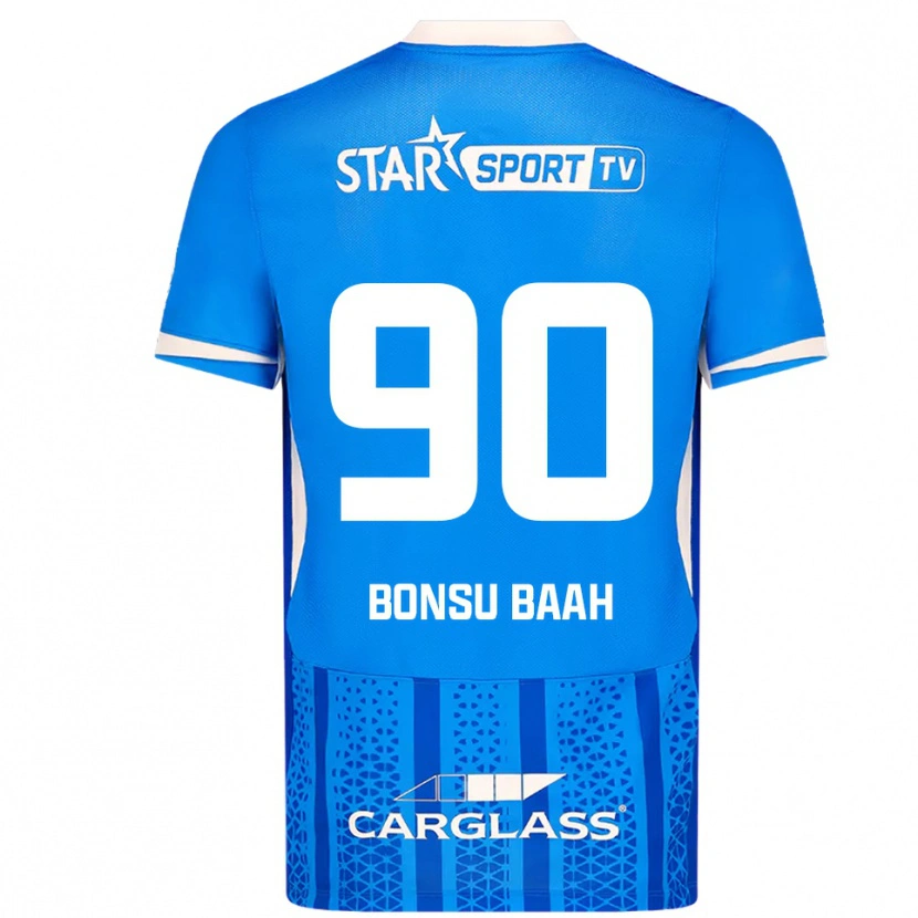 Danxen Bambino Maglia Christopher Bonsu Baah #90 Blu Bianco Kit Gara Home 2025/26 Maglietta