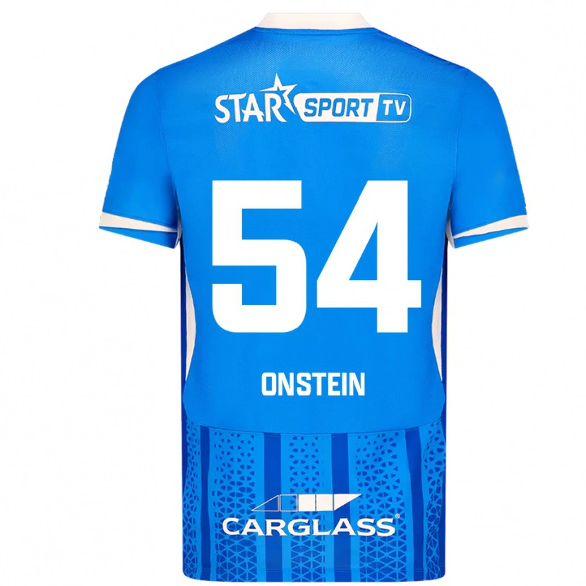 Danxen Bambino Maglia Juwensley Onstein #54 Blu Bianco Kit Gara Home 2025/26 Maglietta