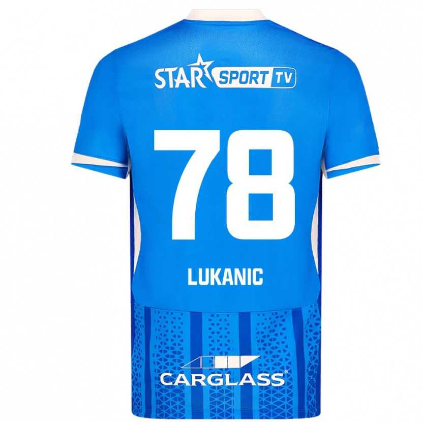 Danxen Bambino Maglia Luka Lukanic #78 Blu Bianco Kit Gara Home 2025/26 Maglietta
