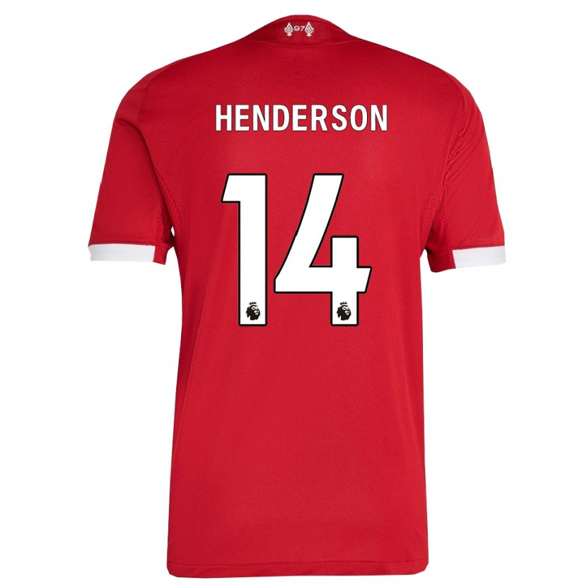 Danxen Bambino Maglia Henderson #14 Rosso Bianco Kit Gara Home 2025/26 Maglietta