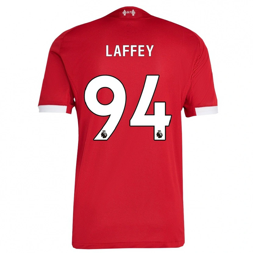 Danxen Bambino Maglia Michael Laffey #94 Rosso Bianco Kit Gara Home 2025/26 Maglietta