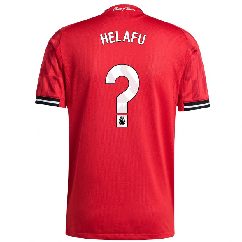 Danxen Bambino Maglia Yuel Helafu #0 Rosso Nero Bianco Kit Gara Home 2025/26 Maglietta