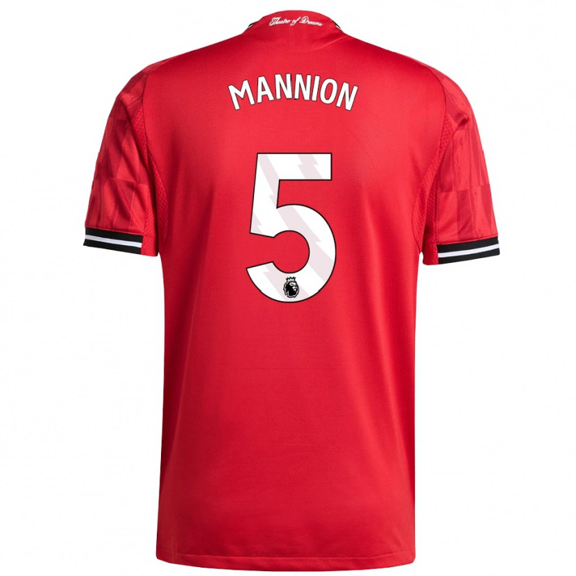 Danxen Bambino Maglia Aoife Mannion #5 Rosso Nero Bianco Kit Gara Home 2025/26 Maglietta