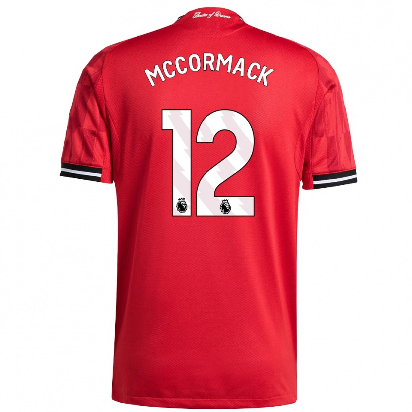 Danxen Bambino Maglia Rafe Mccormack #12 Rosso Nero Bianco Kit Gara Home 2025/26 Maglietta