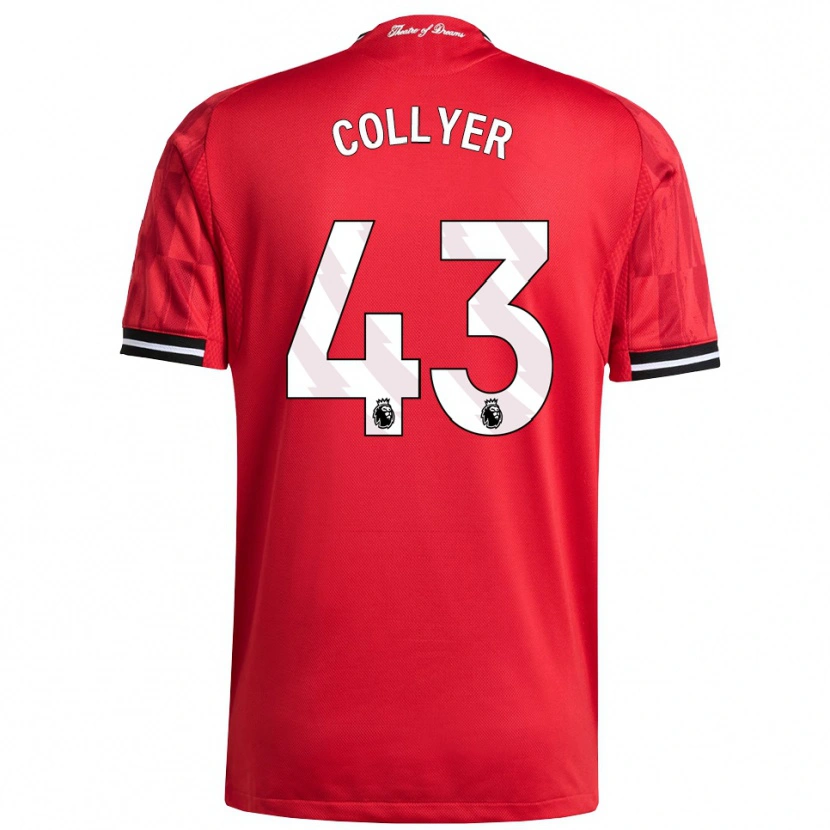 Danxen Bambino Maglia Toby Collyer #43 Rosso Nero Bianco Kit Gara Home 2025/26 Maglietta