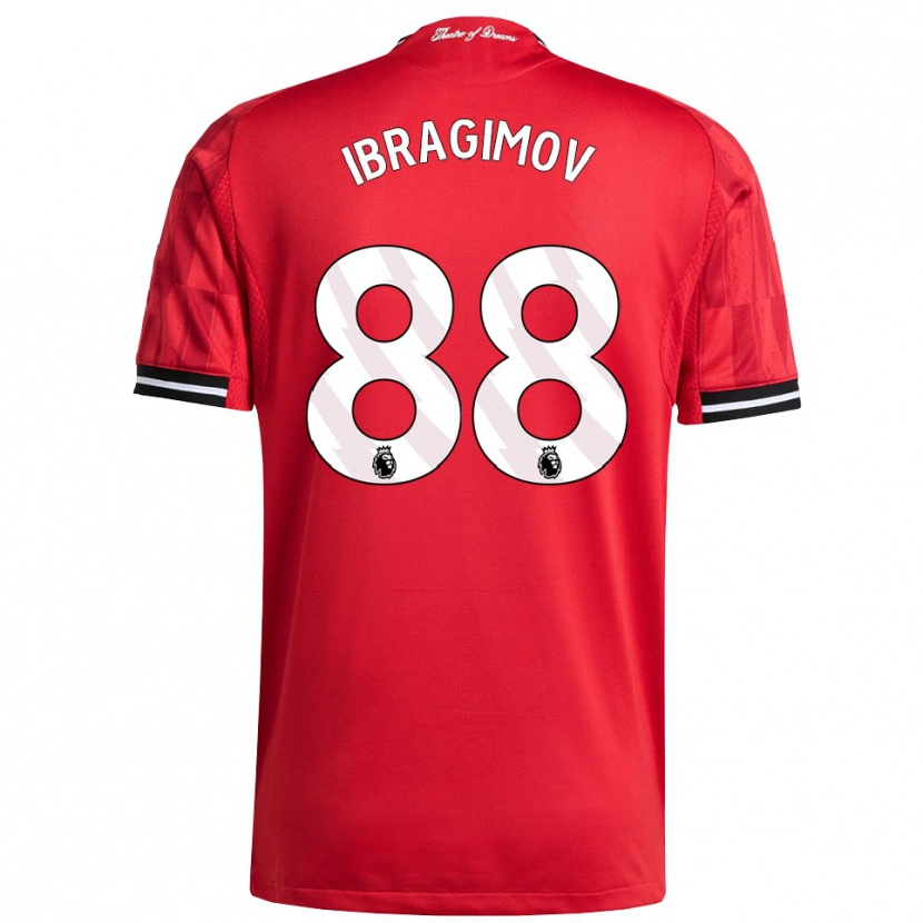 Danxen Bambino Maglia Amir Ibragimov #88 Rosso Nero Bianco Kit Gara Home 2025/26 Maglietta