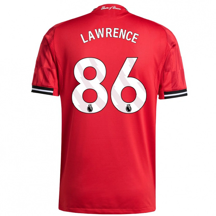 Danxen Bambino Maglia Marcus Lawrence #86 Rosso Nero Bianco Kit Gara Home 2025/26 Maglietta