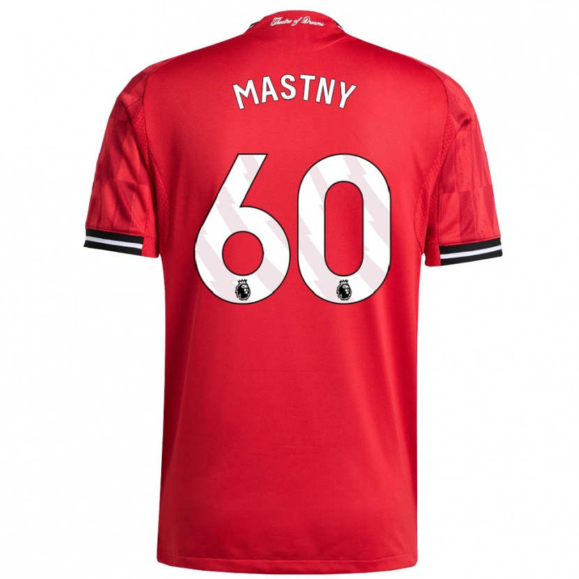 Danxen Bambino Maglia Ondrej Mastny #60 Rosso Nero Bianco Kit Gara Home 2025/26 Maglietta