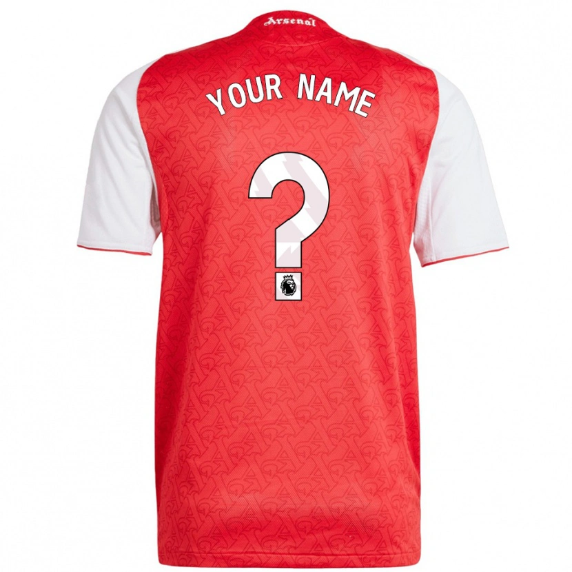 Danxen Bambino Maglia Il Tuo Nome #0 Rosso Bianco Kit Gara Home 2025/26 Maglietta