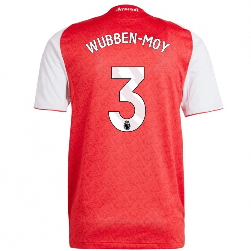 Danxen Bambino Maglia Lotte Wubben-Moy #3 Rosso Bianco Kit Gara Home 2025/26 Maglietta