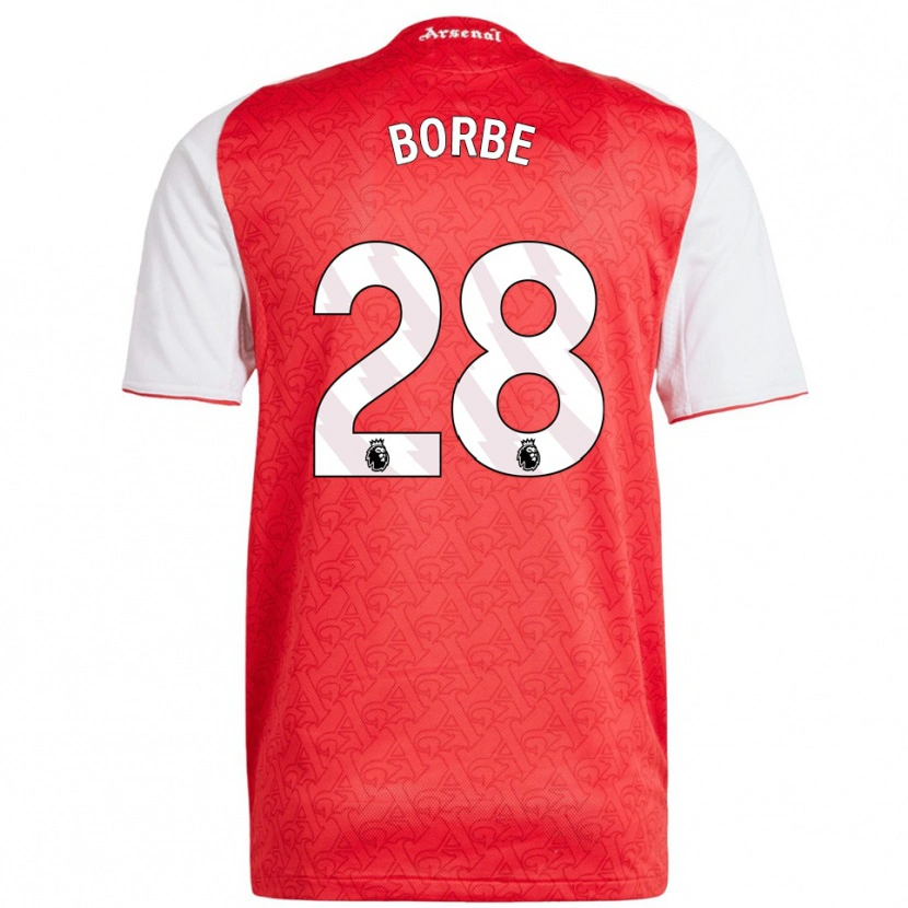 Danxen Bambino Maglia Anneke Borbe #28 Rosso Bianco Kit Gara Home 2025/26 Maglietta