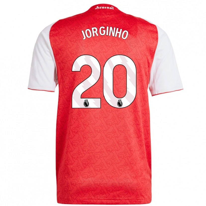 Danxen Bambino Maglia Jorginho #20 Rosso Bianco Kit Gara Home 2025/26 Maglietta