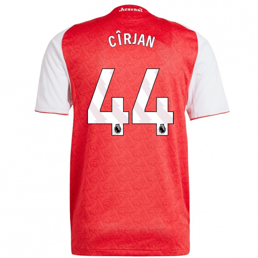 Danxen Bambino Maglia Catalin Cîrjan #44 Rosso Bianco Kit Gara Home 2025/26 Maglietta