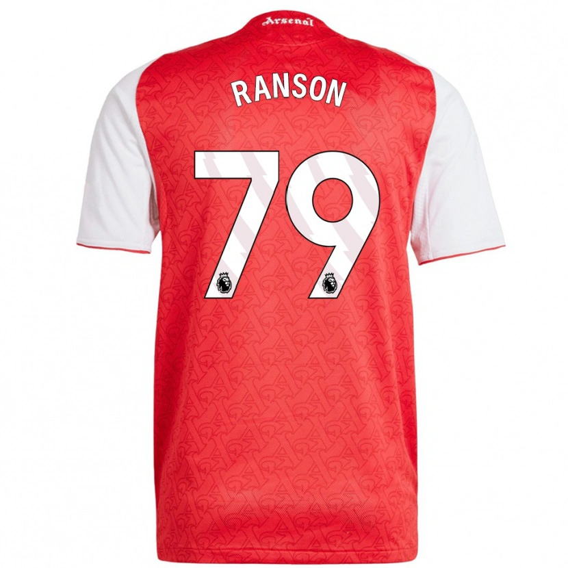 Danxen Bambino Maglia Khari Ranson #79 Rosso Bianco Kit Gara Home 2025/26 Maglietta